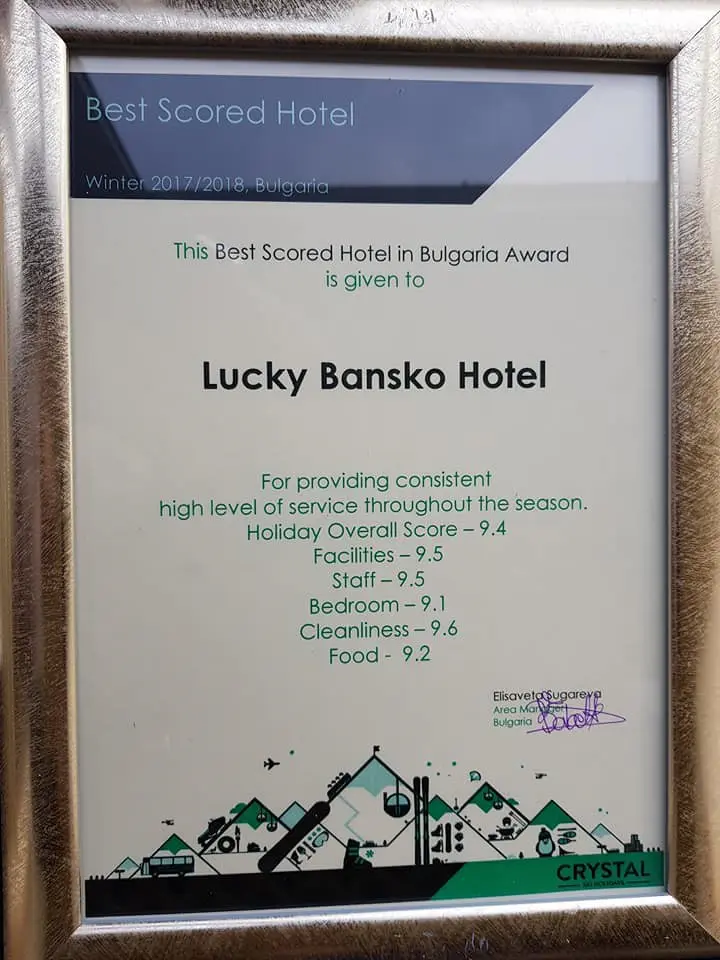Награда ТУИ за Лъки Банско | Lucky Bansko