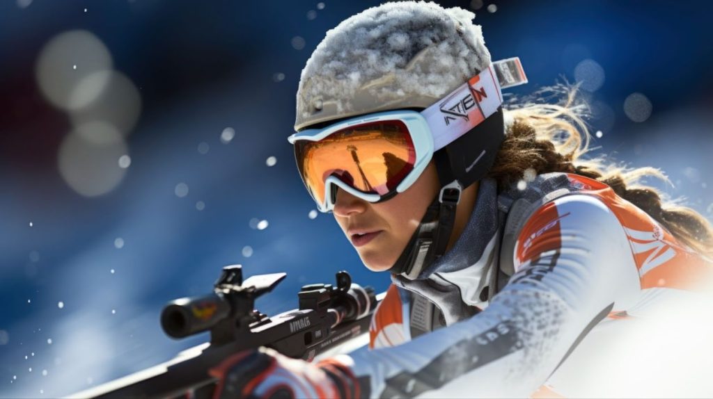 Жена тренира биатлон в банско